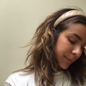 AUTHENTIC Burberry Cream Quilted Headband